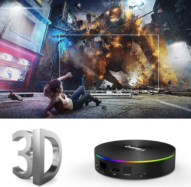 Alt view image 4 of 7 - Werleo T95Q Android TV Box Android 8.1 TV Box 4GB RAM 32GB ROM S905X2 Quad-core Cortex-A53 Support 2.4G/5G WiFi/H.265 Decoding/4K Full HD Output HDMI2.0 10/100M/1000M Ethernet/BT 4.1 Smart TV Box