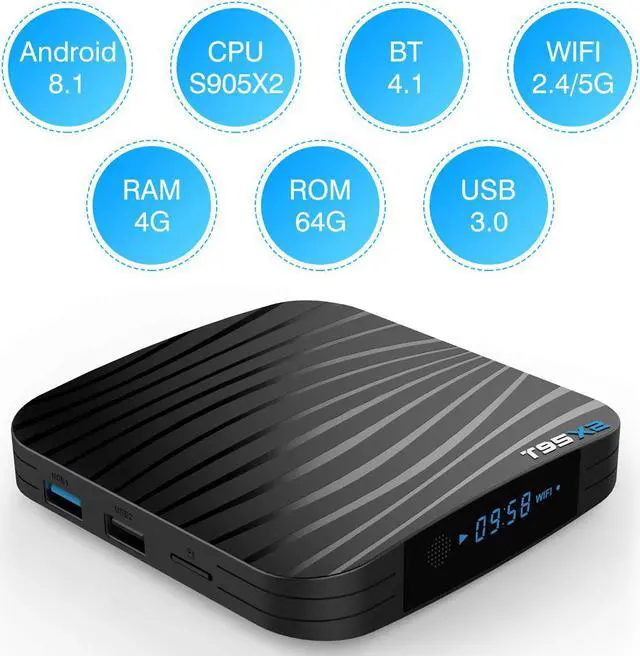 Alt view image 7 of 7 - Android 8.1 tv Box WERLEO T95 X2 Android Box S905X2 Quadcore cortex-A53 4GB RAM 64 GB ROM Smart tv Box 2.4G / 5GHz WiFi Support 3D 4k Bluetooth 4.1 Ethernet 10/100M HDMI Output Media Player
