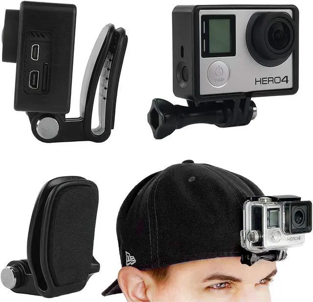 Alt view image 3 of 7 - Werleo Head & Backpack Mount Bundle Compatible with GoPro Hero 7 6  5 Black, Session Hero 4 Black Silver Hero+ LCD 3+ 3 2 1 - Head Strap Hat Quick Clip Backpack Clip Mount