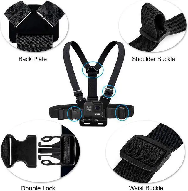 Alt view image 2 of 6 - Werleo Chest Mount Harness Chesty Head Mount Strap Kit Compatible with GoPro Hero (2018), Fusion, Hero 7, 6, 5, 4, Session, 3+, 3, 2, 1 Cameras