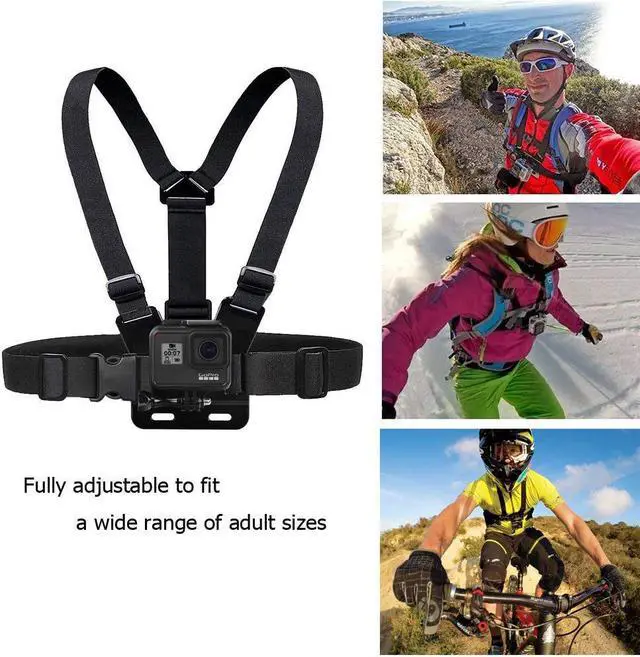 Alt view image 6 of 6 - Werleo Chest Mount Harness Chesty Head Mount Strap Kit Compatible with GoPro Hero (2018), Fusion, Hero 7, 6, 5, 4, Session, 3+, 3, 2, 1 Cameras