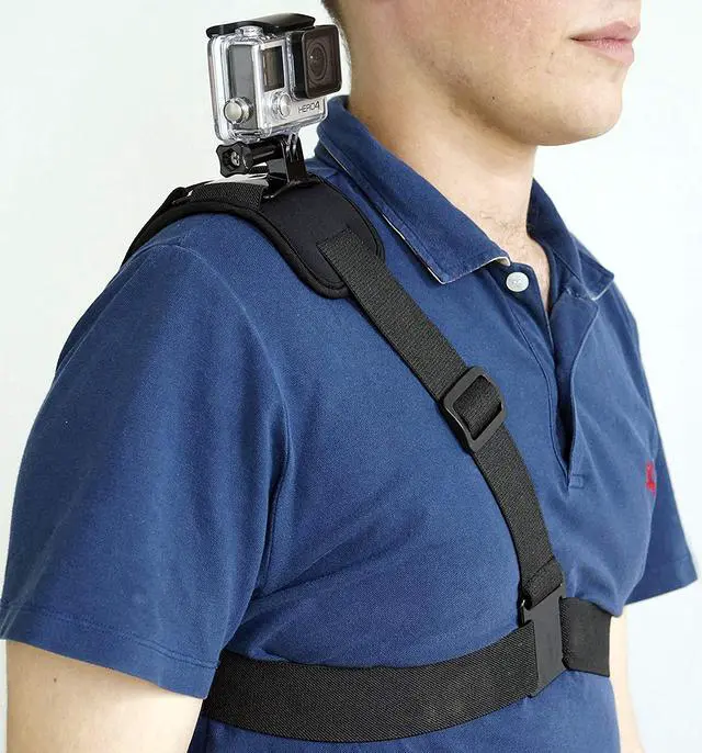 Alt view image 3 of 7 - Werleo Shoulder Harnes Head Strap and Wrist Mount Bundle compatible with Gopro Hero 7, 6, 5, Black, Session, Hero 4, Session, Black, Silver, Hero+ LCD, 3+, 3, 2, 1