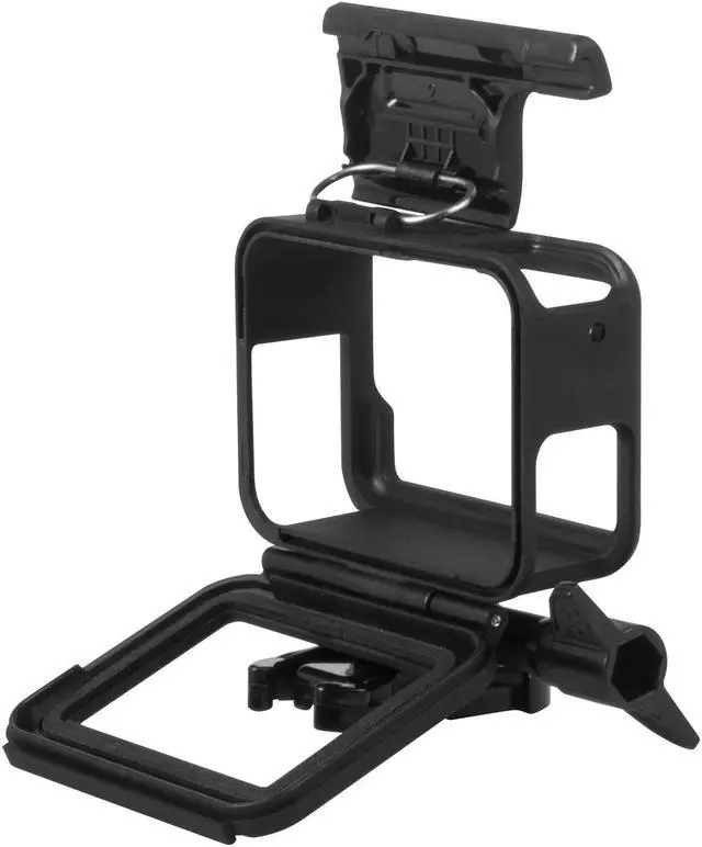 Alt view image 6 of 7 - Frame Mount Housing Case for GoPro Hero 5 Hero 6 Hero 2018 Black Action Camera and GoPro Hero 7 Black Cameras - Protective Case with Quick Release Buckle, Long Thumb Bolt Screw, and Lens Cap - Black