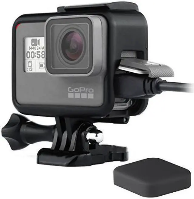 Alt view image 2 of 7 - Frame Mount Housing Case for GoPro Hero 5 Hero 6 Hero 2018 Black Action Camera and GoPro Hero 7 Black Cameras - Protective Case with Quick Release Buckle, Long Thumb Bolt Screw, and Lens Cap - Black