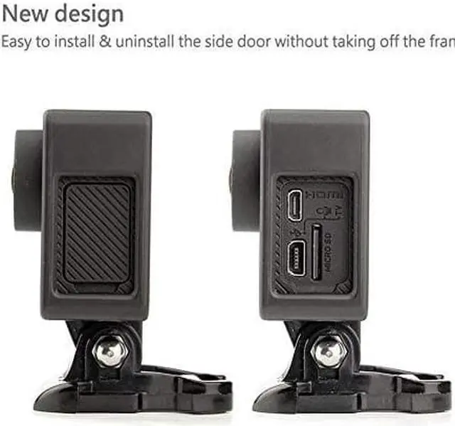 Alt view image 3 of 6 - WERLEO Frame Mount Housing Case with Basic Buckle and Long Thumb Bolt Screw for GoPro Hero 3 3+ 4 Camera and All Slots Fully Accessible Black