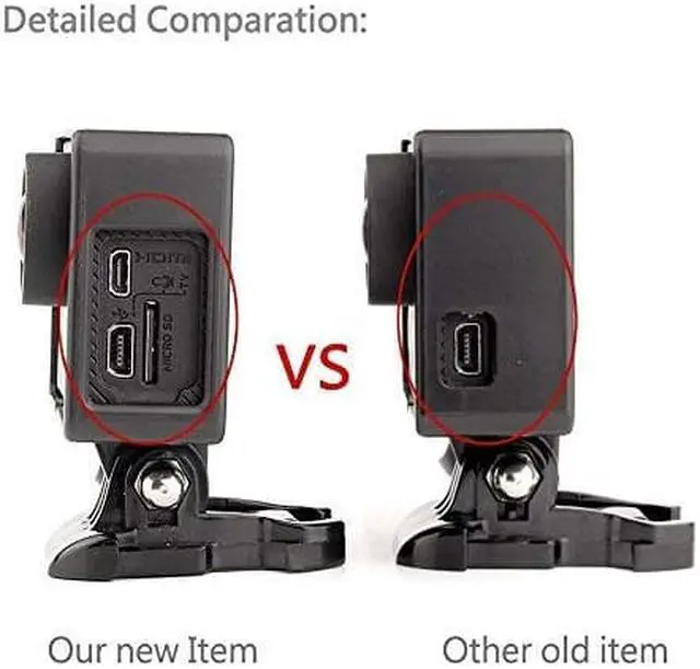Alt view image 5 of 6 - WERLEO Frame Mount Housing Case with Basic Buckle and Long Thumb Bolt Screw for GoPro Hero 3 3+ 4 Camera and All Slots Fully Accessible Black