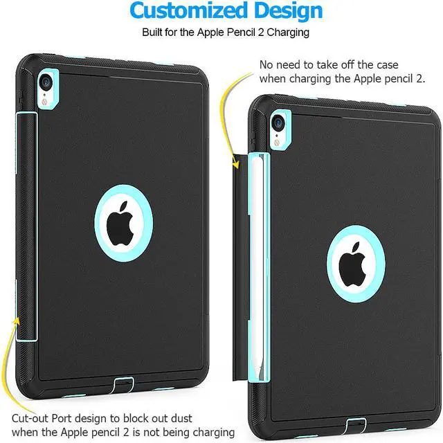 Alt view image 4 of 6 - iPad Pro 11" 2018 Case WERLEO Heavy Duty Three Layer Smart Protective Cover with Pencil Holder & Stand & Auto Sleep / Wake Function & Built-in Screen Protector for Apple iPad Pro 11" 2018