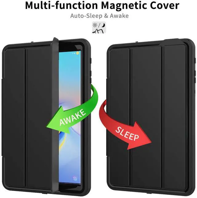 Alt view image 5 of 7 - WERLEO Samsung Galaxy Tab A 10.5 Case - Heavy Duty Full Body Protective Case for Galaxy Tab A 10.5 Inch Tablet 2018 Release Model SM-T590 SM-T595 with Auto Sleep / Wake Up & Stand Folio Design