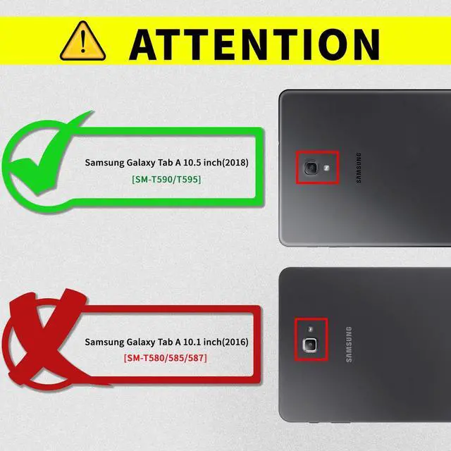 Alt view image 2 of 7 - WERLEO Samsung Galaxy Tab A 10.5 Case - Heavy Duty Full Body Protective Case for Galaxy Tab A 10.5 Inch Tablet 2018 Release Model SM-T590 SM-T595 with Auto Sleep / Wake Up & Stand Folio Design