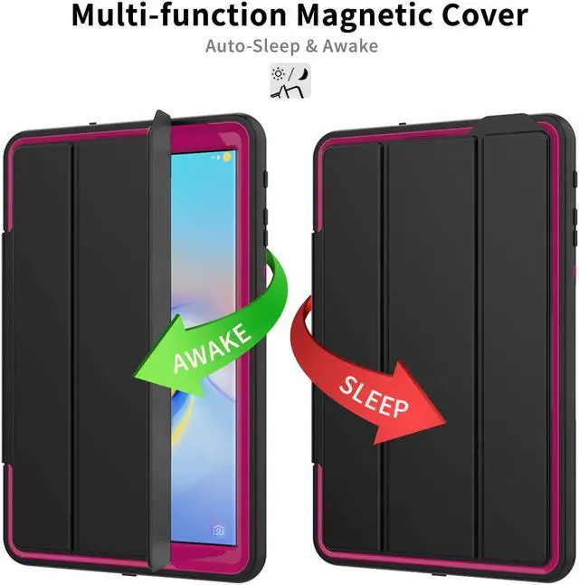 Alt view image 3 of 7 - WERLEO Samsung Galaxy Tab A 10.5 Case - Heavy Duty Full Body Protective Case for Galaxy Tab A 10.5 Inch Tablet 2018 Release Model SM-T590 SM-T595 with Auto Sleep / Wake Up & Stand Folio Design