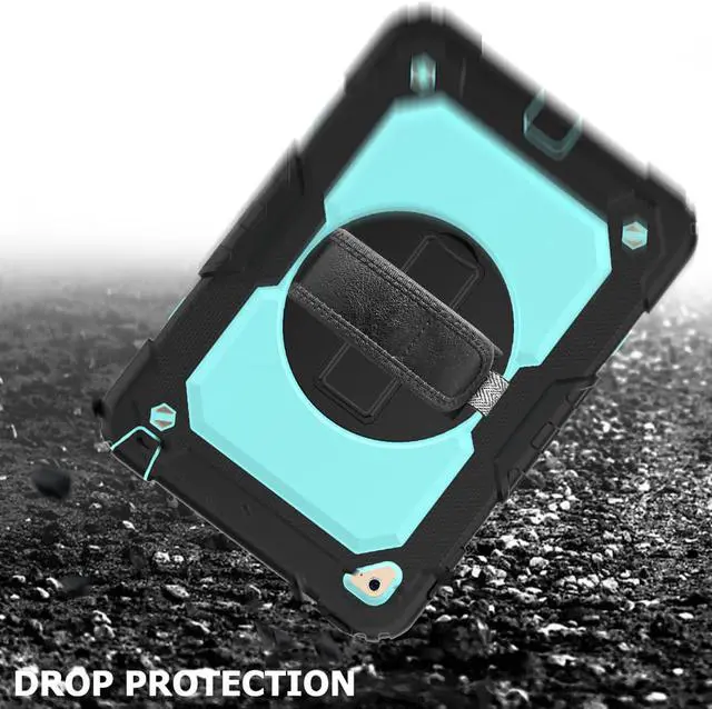Alt view image 2 of 5 - Werleo for iPad Mini4 Shockpoof Case Three Layer Drop Protection Rugged Protective Heavy Duty iPad Mini 4 Cover with 360 Degree Swivel Stand / Hand Strap and Shoulder Strap for iPad Mini 4 Case