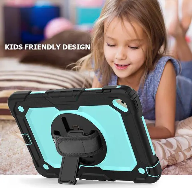 Alt view image 4 of 5 - Werleo for iPad Mini4 Shockpoof Case Three Layer Drop Protection Rugged Protective Heavy Duty iPad Mini 4 Cover with 360 Degree Swivel Stand / Hand Strap and Shoulder Strap for iPad Mini 4 Case