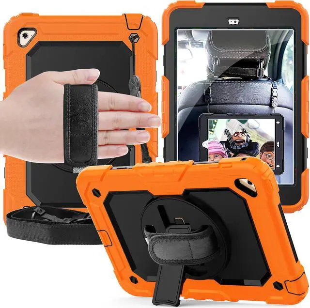 Main image of Werleo for iPad Mini4 Shockpoof Case Three Layer Drop Protection Rugged Protective Heavy Duty iPad Mini 4 Cover with 360 Degree Swivel Stand / Hand Strap and Shoulder Strap for iPad Mini 4 Case