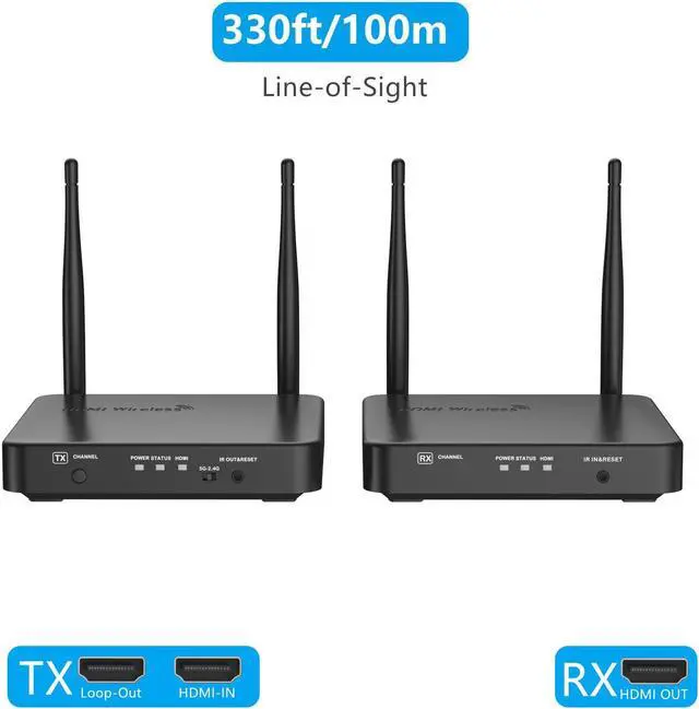Main image of Wireless Hdmi Extender WERLEO Newst HDMI Wireless Transmitter and Receiver Kit Supporting Hd 1080P 3D Video & Digital Audio from PC Netflix Ps4 to 1080P Tv/Projector with IR Pro Version 328ft