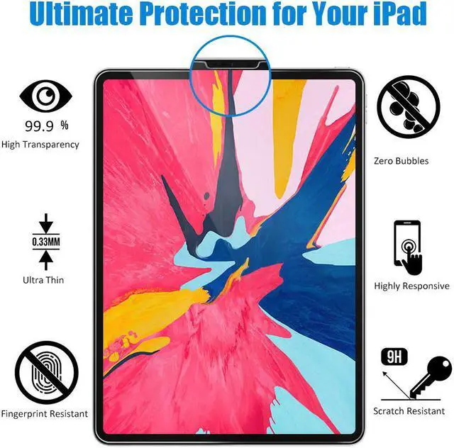 Alt view image 2 of 7 - iPad Pro 11 inch Screen Protector  Werleo Face ID & Apple Pencil Compatible Tempered Glass Film Screen Protector for Apple iPad Pro 11" 2018