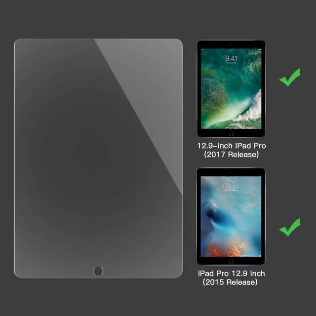 Alt view image 4 of 7 - [2 PACK] iPad Pro 12.9 Screen Protector WERLEO Multi-Touch Compatible / Bubble-Free / Anti-Scratch Tempered Glass Screen Protector For 12.9-Inch iPad Pro (2015, 2017 Release)