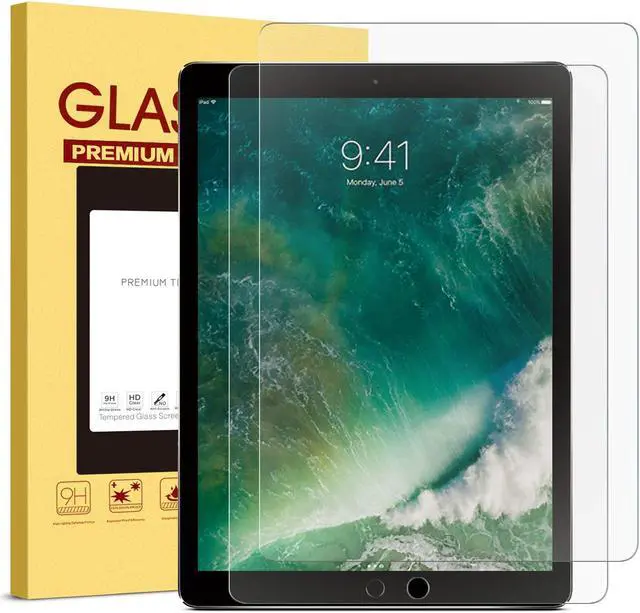 Main image of [2 PACK] iPad Pro 12.9 Screen Protector WERLEO Multi-Touch Compatible / Bubble-Free / Anti-Scratch Tempered Glass Screen Protector For 12.9-Inch iPad Pro (2015, 2017 Release)
