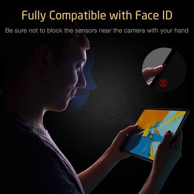 Alt view image 2 of 7 - WERLEO iPad Pro 12.9'' Screen Protector 2018 HD Clear No Bubble Scratch Resistance Tempered Glass for iPad Pro 12.9 Inch Tablet 2018 (2-Pack)
