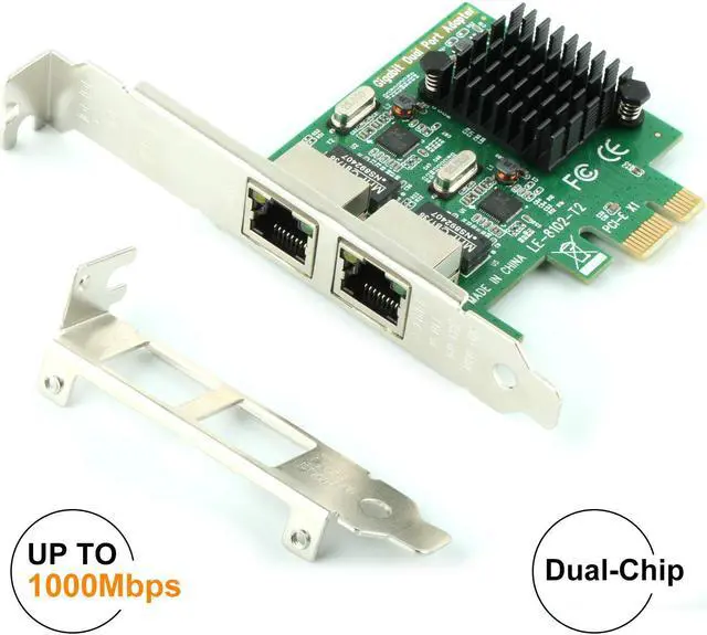 Main image of Werleo RJ45 x 2 Gigabit LAN Gigabit Ethernet PCI Express PCI-E Network Controller Card 10/100/1000mbps Dual Port PCIE Server Network Interface Card LAN Adapter Converter for Desktop PC