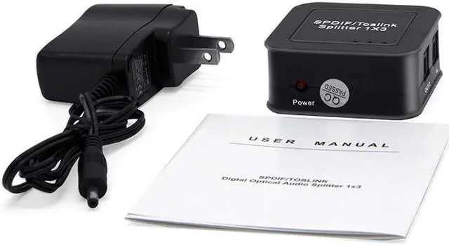 Alt view image 7 of 7 - Digital Optical SPDIF Toslink Audio 1x3 Splitter Premium Quality Fiber Optical SPDIF Toslink 1 in 3 Out Audio Splitter Supports 5.1CH LPCM2.0 DTS Dolby-AC3