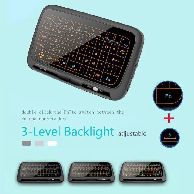 Alt view image 5 of 7 - Mini Keyboard Touchpad Backlit 2.4G USB Wireless Touch Keyboard Mouse Rechargeable Remote Control for Windows Computer HTPC IPTV PC Laptop Raspberry Pi 3 Surface Pro Nvidia Shield TV