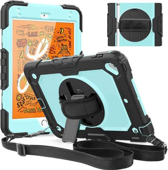 Main image of Werleo iPad Mini 5 Case 2019 with Pencil Holder Full Body Shockproof Cover with 360 Degrees Stand Hand Strap and Shoulder Strap for ipad Mini Mini 5 2019 / iPad mini 4 case