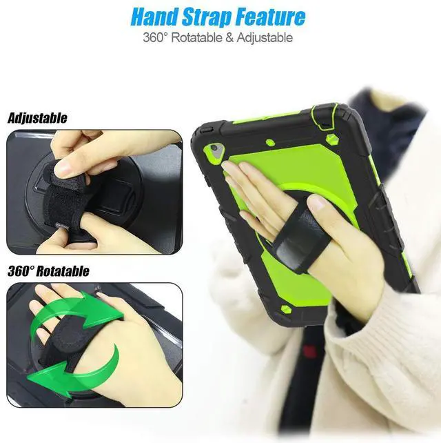 Alt view image 6 of 7 - Werleo iPad Mini 5 Case 2019 with Pencil Holder Full Body Shockproof Cover with 360 Degrees Stand Hand Strap and Shoulder Strap for ipad Mini Mini 5 2019 / iPad mini 4 case