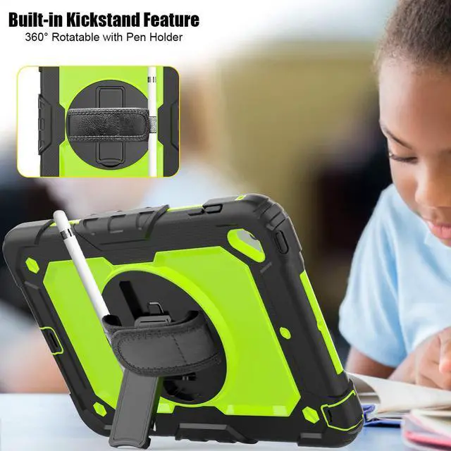 Alt view image 4 of 7 - Werleo iPad Mini 5 Case 2019 with Pencil Holder Full Body Shockproof Cover with 360 Degrees Stand Hand Strap and Shoulder Strap for ipad Mini Mini 5 2019 / iPad mini 4 case