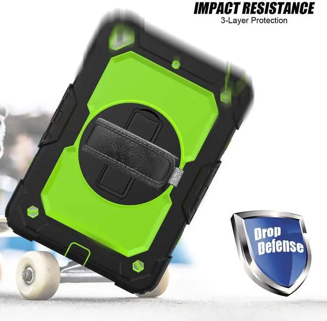 Alt view image 5 of 7 - Werleo iPad Mini 5 Case 2019 with Pencil Holder Full Body Shockproof Cover with 360 Degrees Stand Hand Strap and Shoulder Strap for ipad Mini Mini 5 2019 / iPad mini 4 case