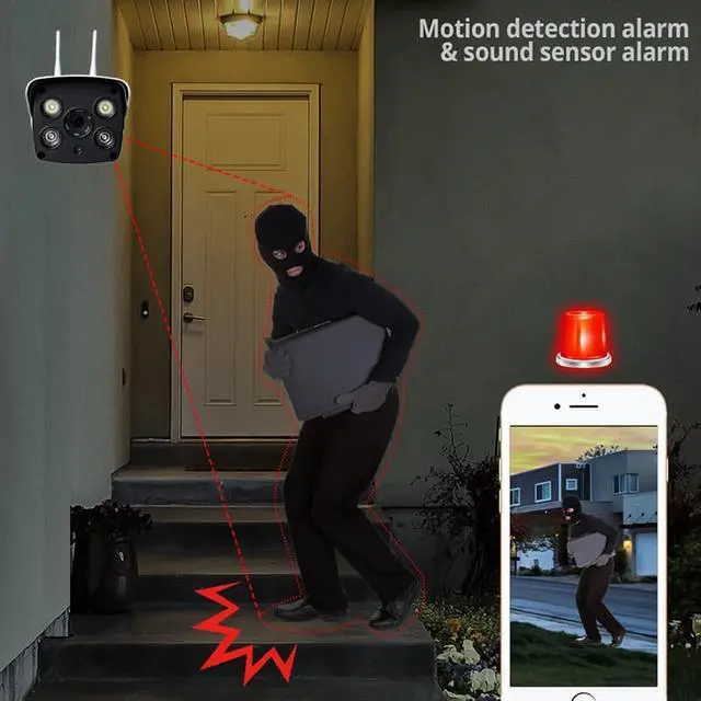 Alt view image 5 of 7 - 1080P Waterproof Color Night Vision Full HD Wireless WiFi IP Camera Outdoor Tonton Home Security Surveillance Camera Two-Way Audio Wide Viewing Angle Onvif Camera