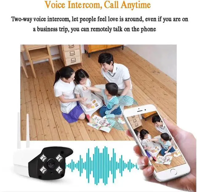 Alt view image 7 of 7 - 1080P Waterproof Color Night Vision Full HD Wireless WiFi IP Camera Outdoor Tonton Home Security Surveillance Camera Two-Way Audio Wide Viewing Angle Onvif Camera