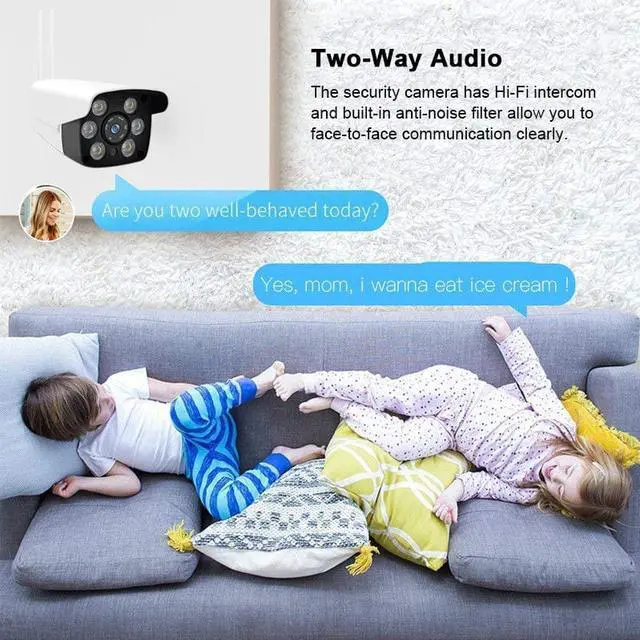 Alt view image 6 of 7 - HD 1080P Wireless WiFi Outdoor IP Camera Home Security Surveillance Camera Onvif Color Night Vision