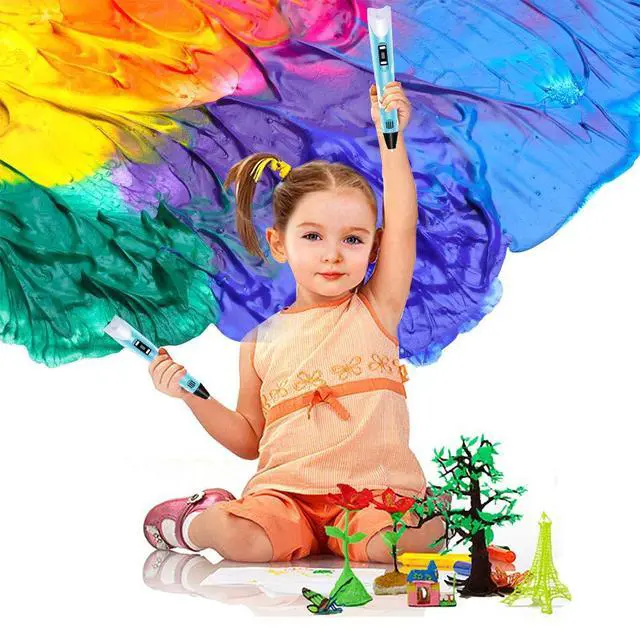 Alt view image 7 of 7 - Werleo 3D Pen Art and Craft DIY Drawing 3D Printing Printer Pen with PLA Filament Refills for Kids Nonclogging 3D Printer Pens with LCD Display 165 Feet 10 Colors Filament