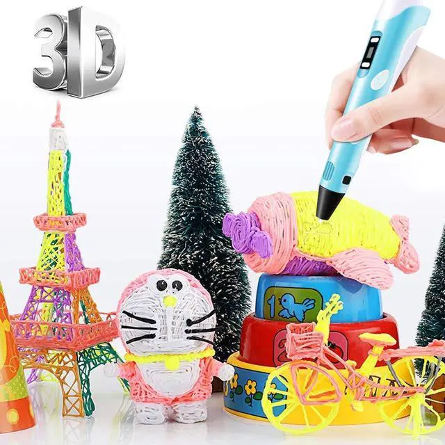 Alt view image 6 of 7 - Werleo 3D Pen Art and Craft DIY Drawing 3D Printing Printer Pen with PLA Filament Refills for Kids Nonclogging 3D Printer Pens with LCD Display 165 Feet 10 Colors Filament