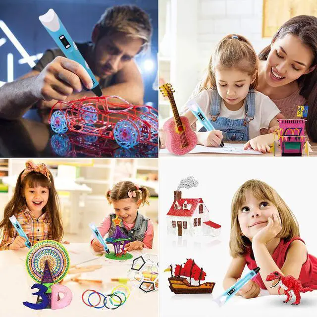 Alt view image 2 of 7 - Werleo 3D Pen Art and Craft DIY Drawing 3D Printing Printer Pen with PLA Filament Refills for Kids Nonclogging 3D Printer Pens with LCD Display 165 Feet 10 Colors Filament