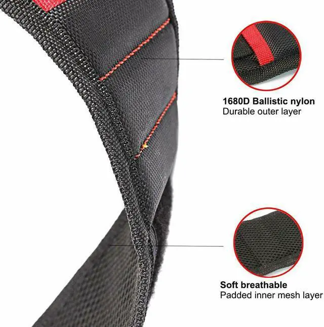 Alt view image 3 of 7 - Magnetic Wristband with Strong Magnets & Pockets Magnet Tool Holder for Screws Nails Drill Bits Scissors and Small Tools