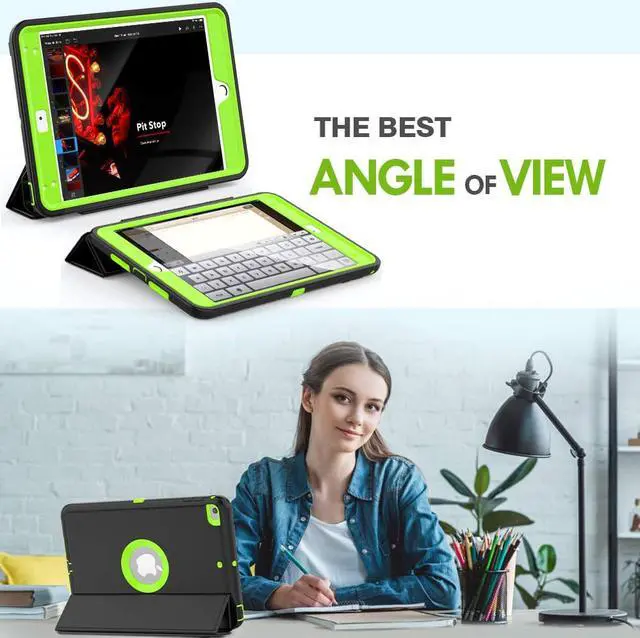 Alt view image 2 of 7 - iPad Mini 5 Case iPad Mini 4 Case WERLEO Smart Case Protective Cover Auto Sleep Wake with Stylus Holder Three Layer Drop Protection Heavy Duty Stand Case for iPad Mini 5th / 4th Gen