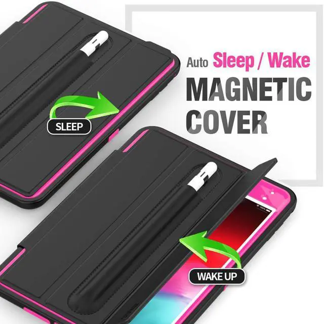 Alt view image 3 of 6 - iPad Mini 5 Case iPad Mini 4 Case WERLEO Smart Case Protective Cover Auto Sleep Wake with Stylus Holder Three Layer Drop Protection Heavy Duty Stand Case for iPad Mini 5th / 4th Gen