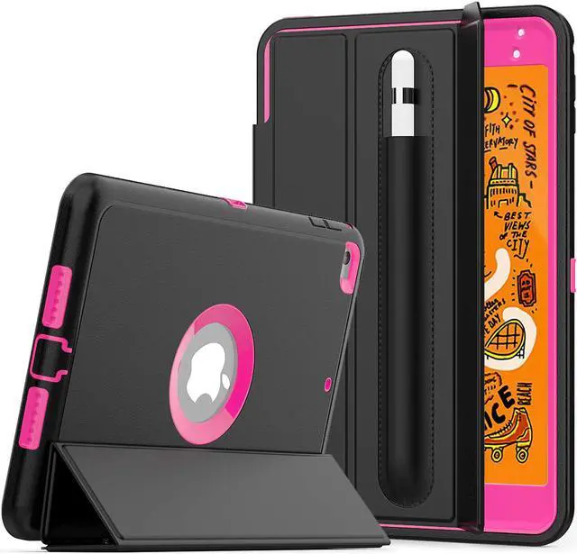 Main image of iPad Mini 5 Case iPad Mini 4 Case WERLEO Smart Case Protective Cover Auto Sleep Wake with Stylus Holder Three Layer Drop Protection Heavy Duty Stand Case for iPad Mini 5th / 4th Gen