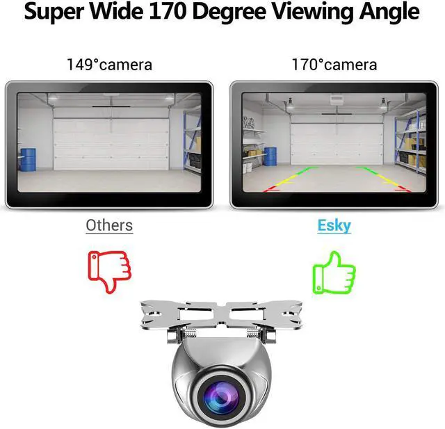 Alt view image 5 of 7 - Car Backup Camera Werleo Waterproof Starlight Rear View Night Vision HD CMOS 170 Degree Vehicle Reversing Universal Car Backing Camera