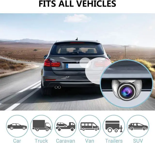 Alt view image 2 of 7 - Car Backup Camera Werleo Waterproof Starlight Rear View Night Vision HD CMOS 170 Degree Vehicle Reversing Universal Car Backing Camera