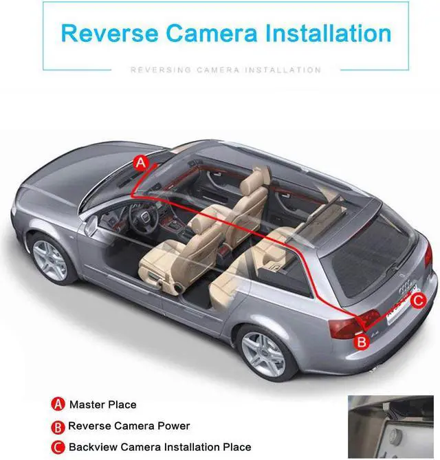 Alt view image 4 of 7 - WERLEO Waterproof HD Night Vision 170 Degree Car Rear View Camera Car Reverse Camera Universal Color CMOS Imaging Chip Backup Parking HD Front View Camera