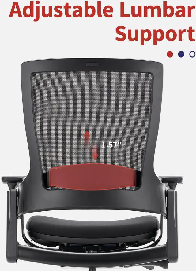 Alt view image 5 of 7 - CLATINA 247 Series High Back Ergonomic Office Desk Chairs and Mesh Executive Chairs with Back Support, Black