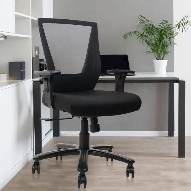 Alt view image 2 of 7 - CLATINA Classic Executive Mesh Chair,Big and Tall Office Chair 400lbs,Heavy Duty Ergonomic Mesh Chair with Adjustable Armrests, Ergonomic Chair with Thickened seat Cushion,for Home Office,1 pack