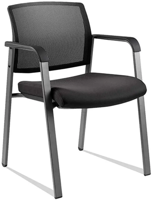 Main image of CLATINA Office Reception Chairs with Ergonomic Lumber Support and Mesh Guest Chair for Office Waiting Room, Black