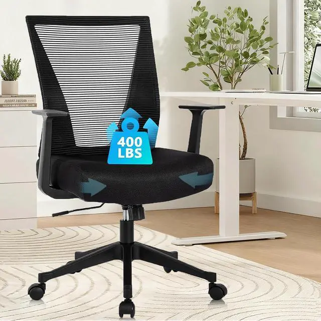 Main image of CLATINA Home Office Chair Ergonomic Desk Chair Mesh Computer Chairs with Armrests Executive Rolling Wheels Swivel Heavy Duty Chairs Office, Home 1 Pack