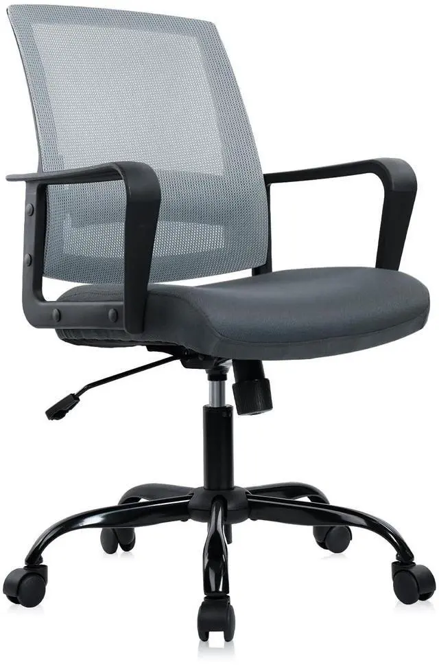 Main image of CLATINA Ergonomic Office Desk Chair - Mesh Office Chair with Adjustable Lumbar Support, Rolling Comfortable Computer Task Chairs with Arms for Home Conference-Gray