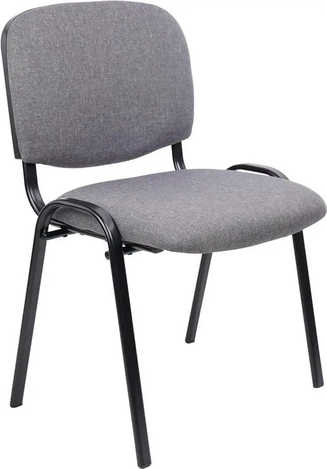 Main image of CLATINA Waiting Room Chairs Fabric Stackable Chair Metal Frame with Lumbar Support and Thickened Seat Cushion for Waiting Conference Room Guest Chairs 1 Pack