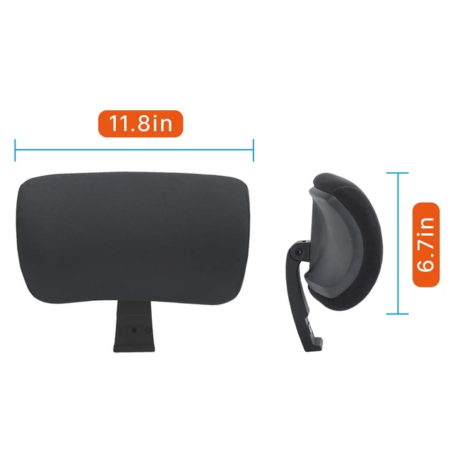 Alt view image 7 of 7 - CLATINA Adjustable Height Upholstered Headrest for 247 Series Ergonomic High Swivel Executive Chair (Black)