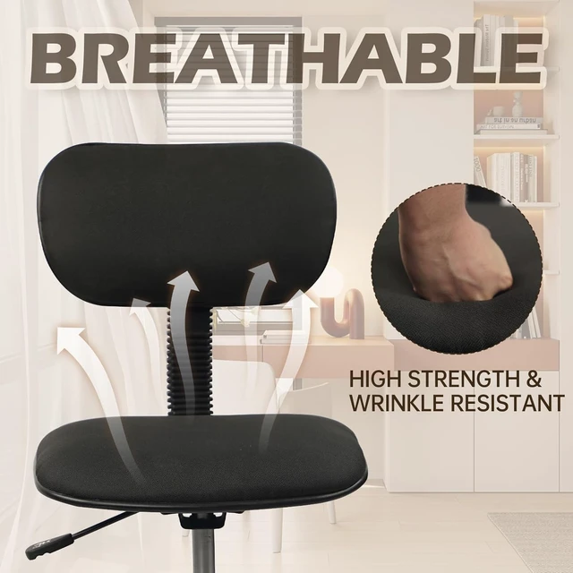 Alt view image 7 of 7 - KLASIKA Low Wide Rolling Swivel Stool with Backrest, Adjustable Height Salon Chair Stools with Footrest for Spa Tattoo Office Desk Massage Task Lash Barber Facial, Black